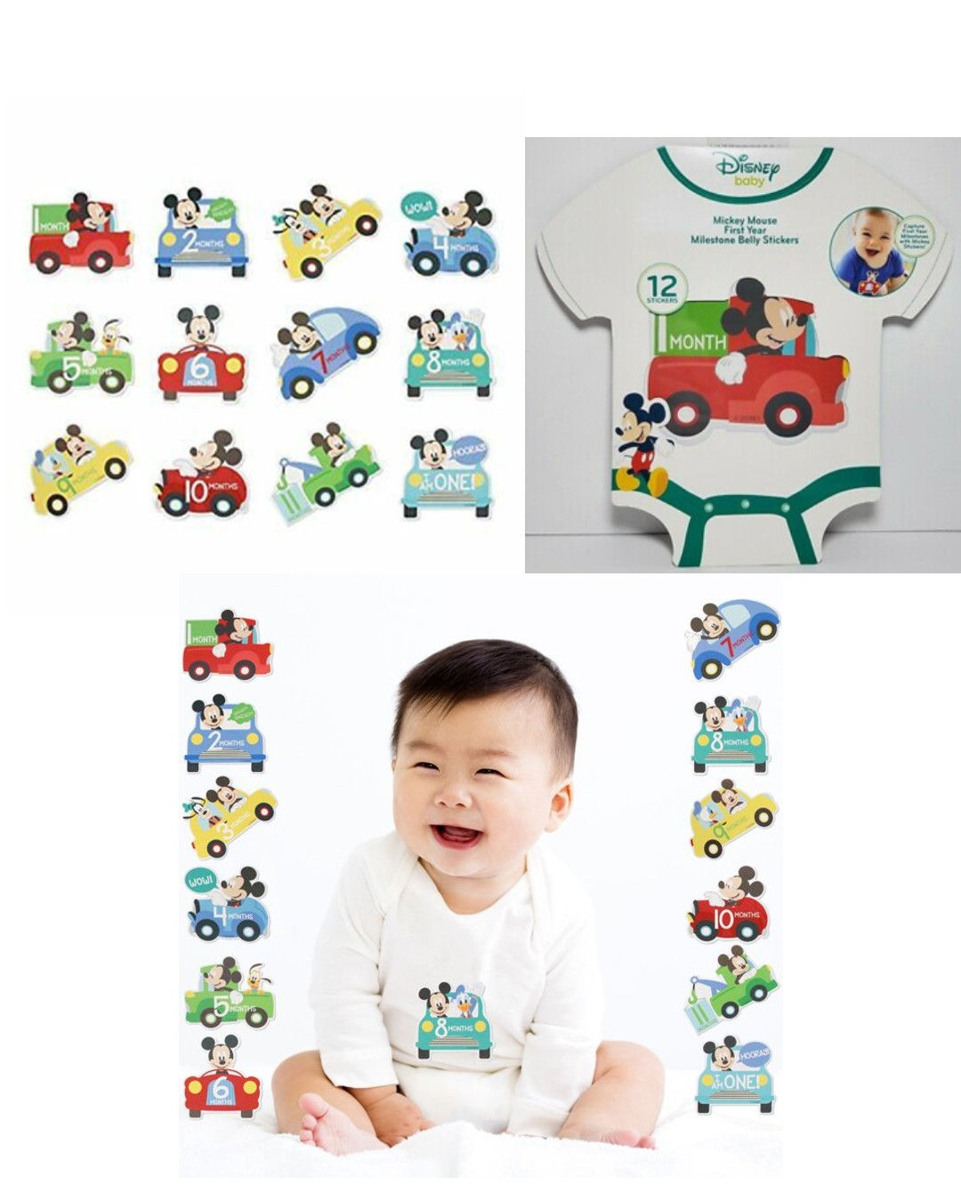 Disney Baby Monthly Milestone Stickers - Mickey Mouse