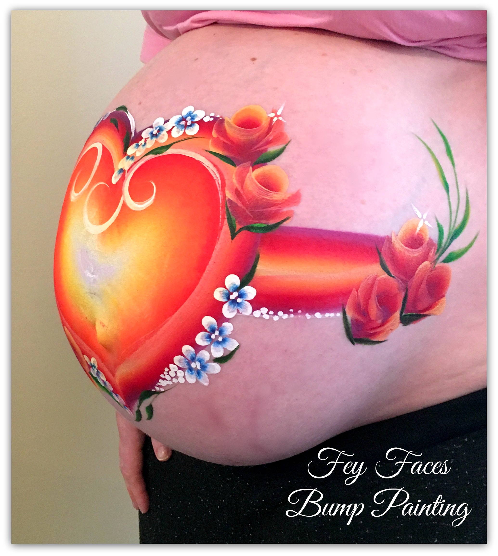 Baby bump painting by Fey Faces