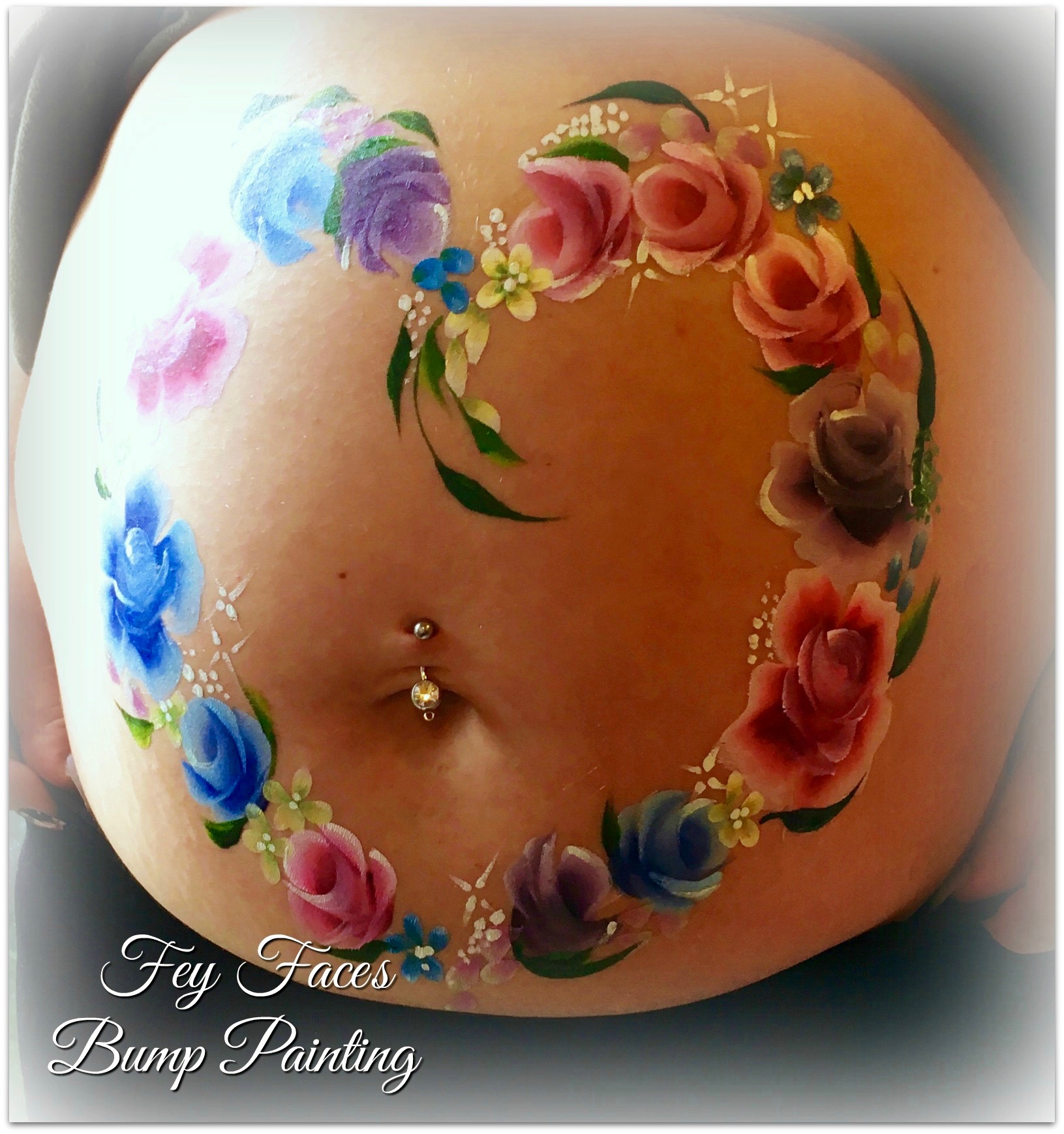 Flower heart bump art