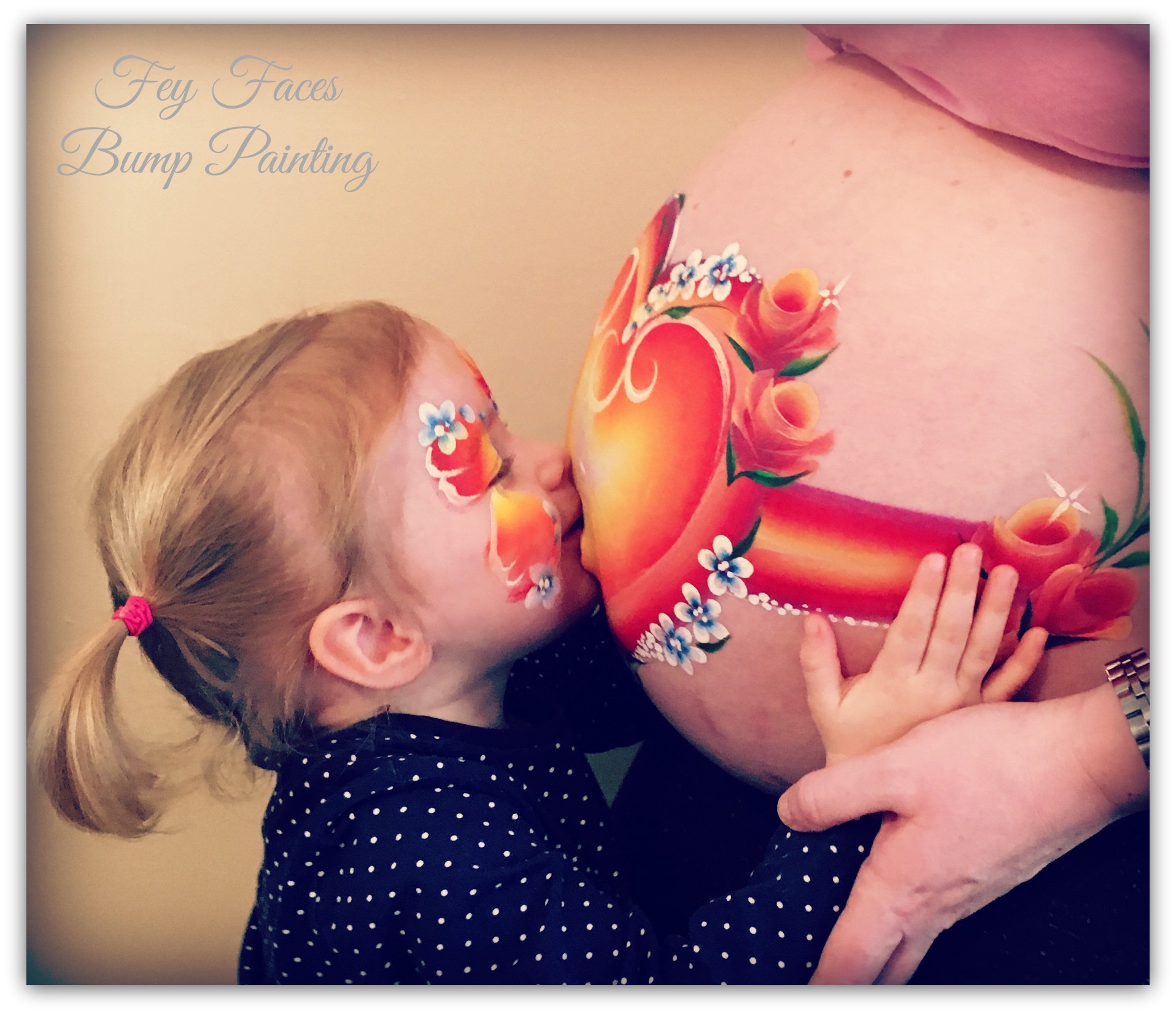 Baby bump painting (pregnancy art) b
