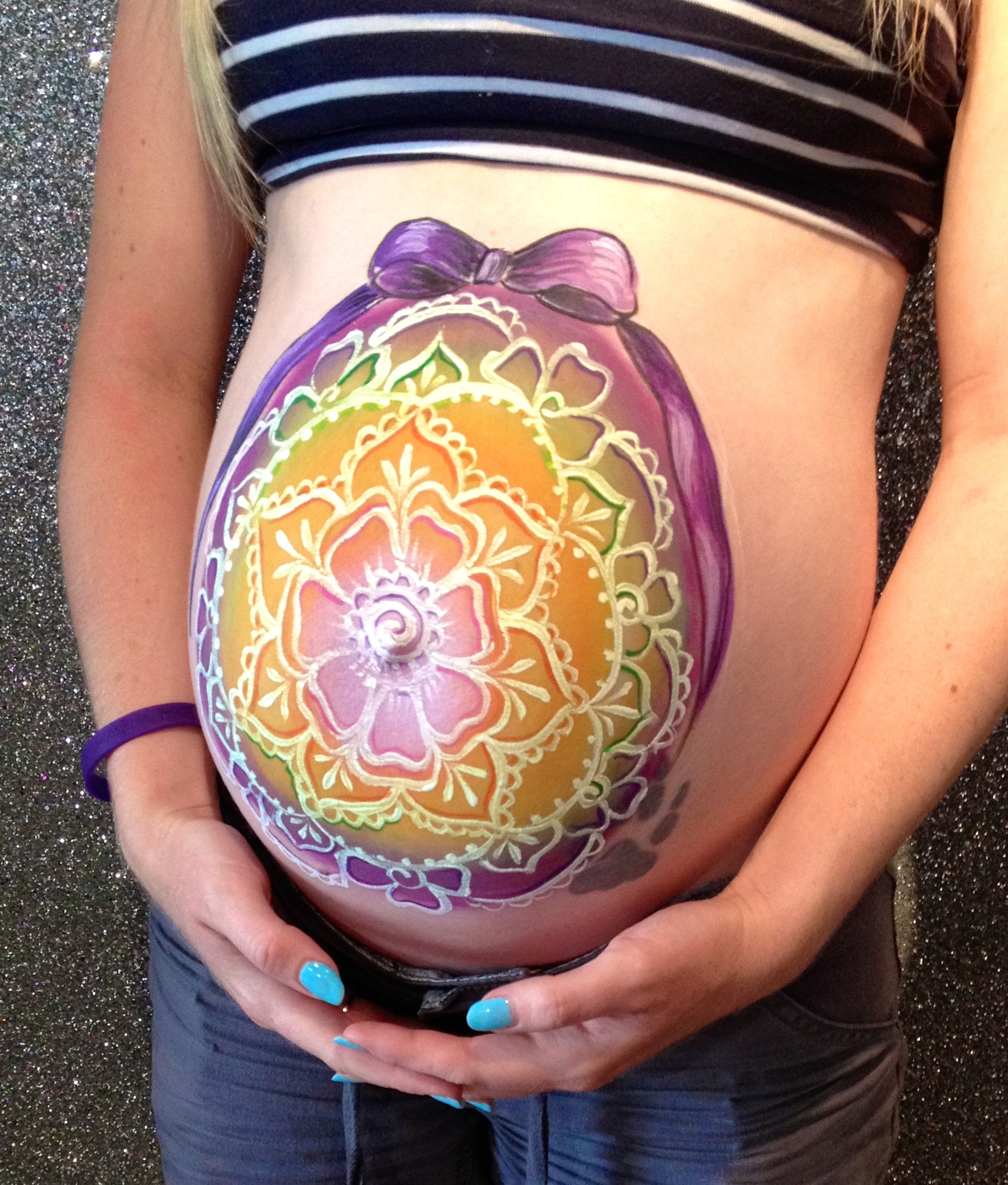 Mandala bump painting