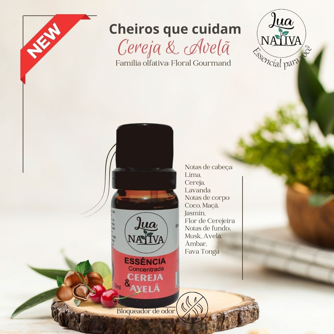 Essências concentrada 10ml-CEREJA E AVELÃ