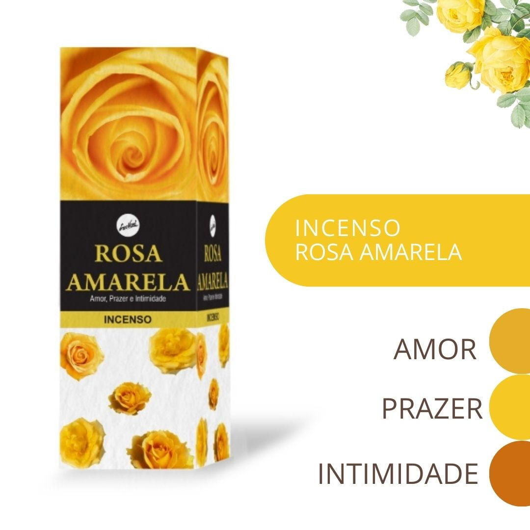 INCENSOS INDIANO-SREE VANI ROSA AMARELA