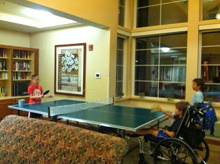 Connor & Martin playing ping pong