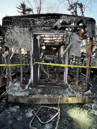 Aspiro bus fire image-rear view