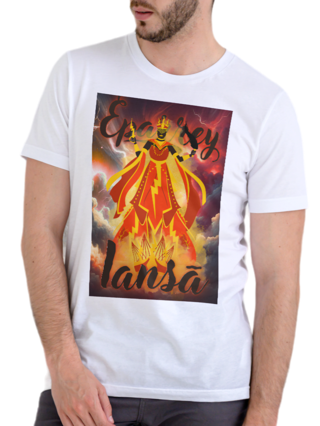 Camiseta Unissex Iansã com fundo