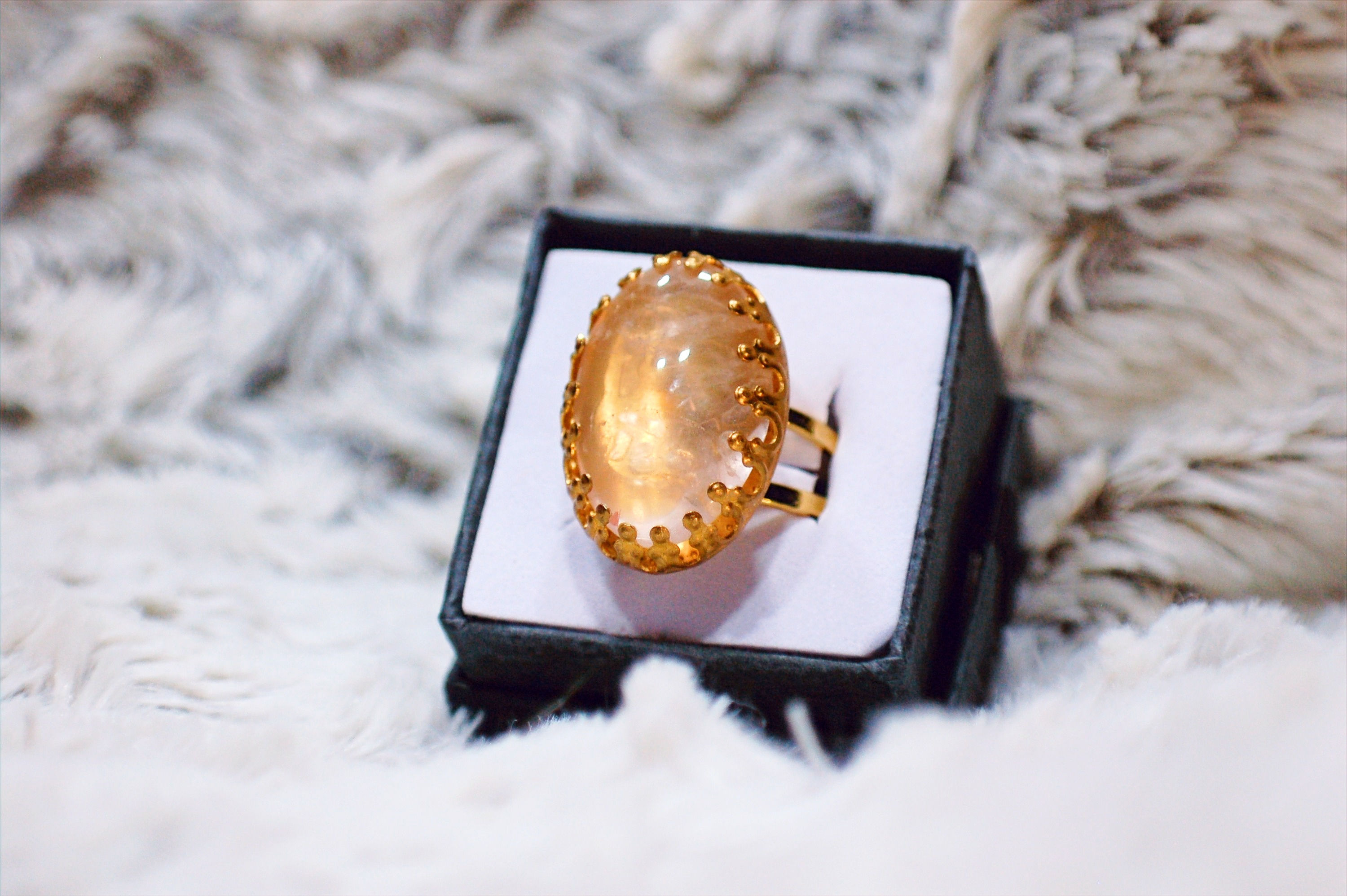 Large Rose Quartz Cuff / Ring