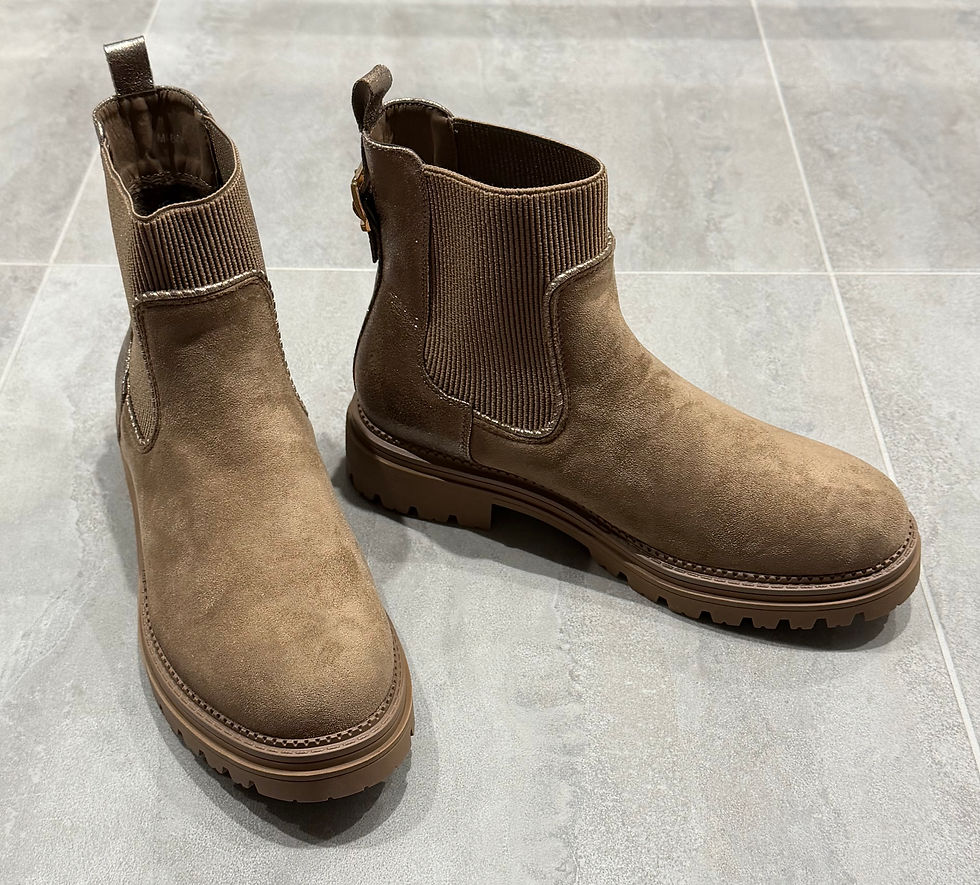 Thumbnail: Biker Boots With Metallic Back