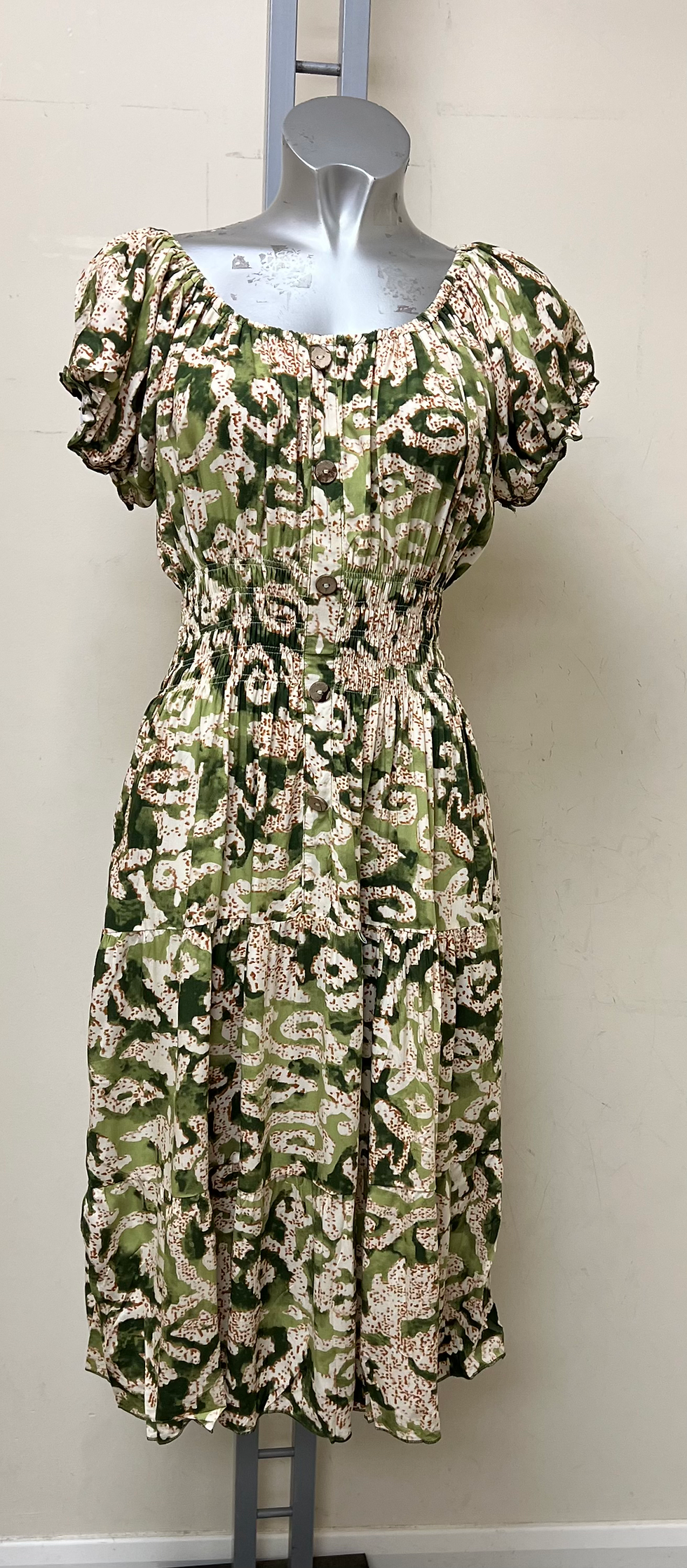 Thumbnail: Abstract Print Gypsy Dress