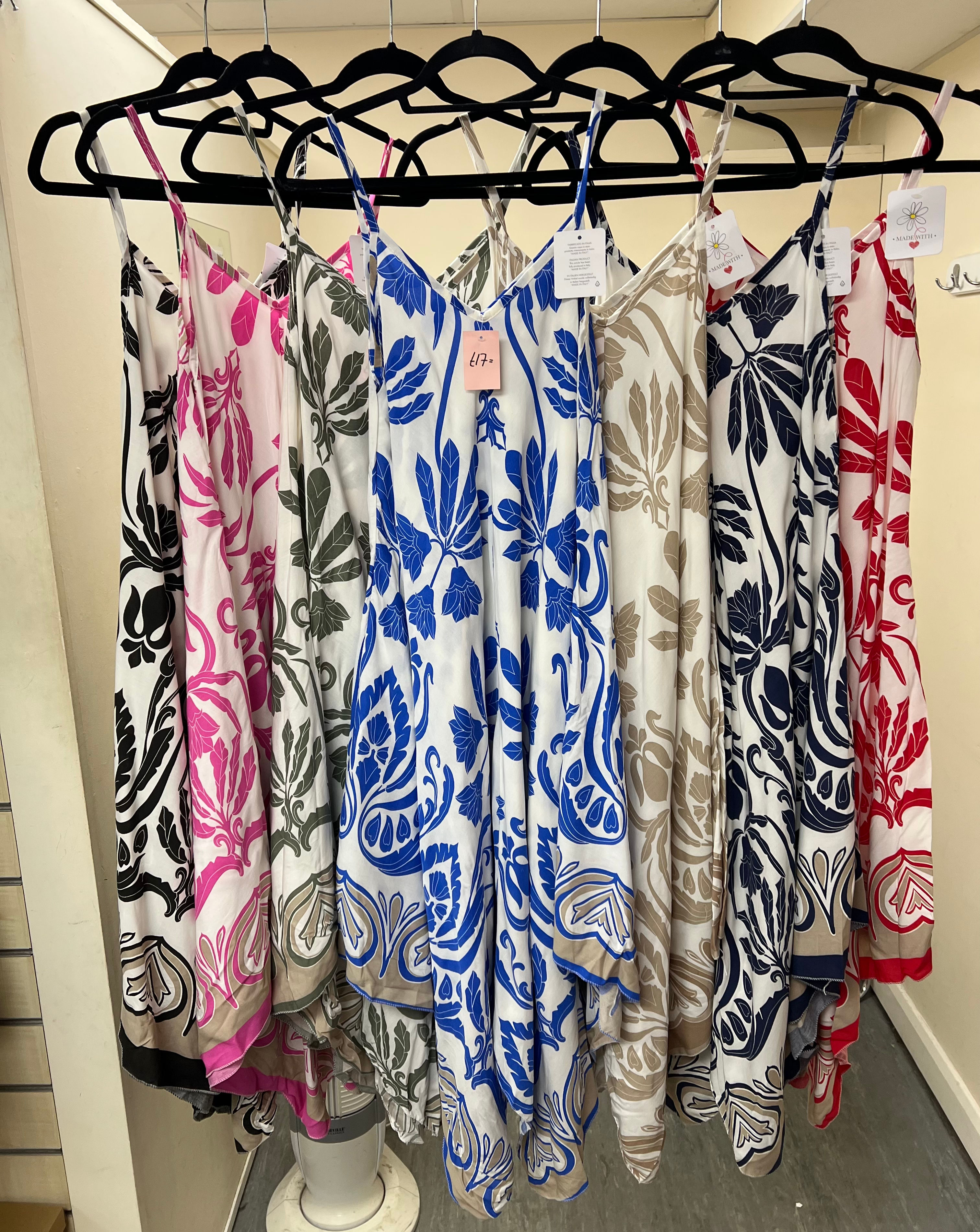 Floral Print Handkerchief Dress