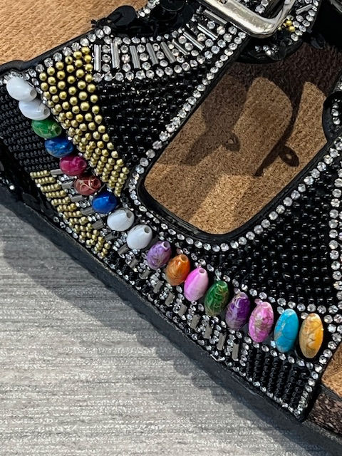 Thumbnail: Beaded And Diamante 2 Buckle Sandals