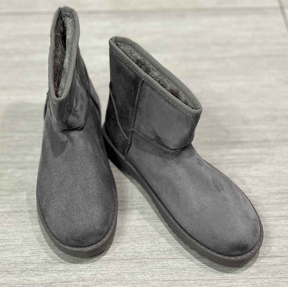 Thumbnail: Suedette Ankle Boot Faux Fur Lined
