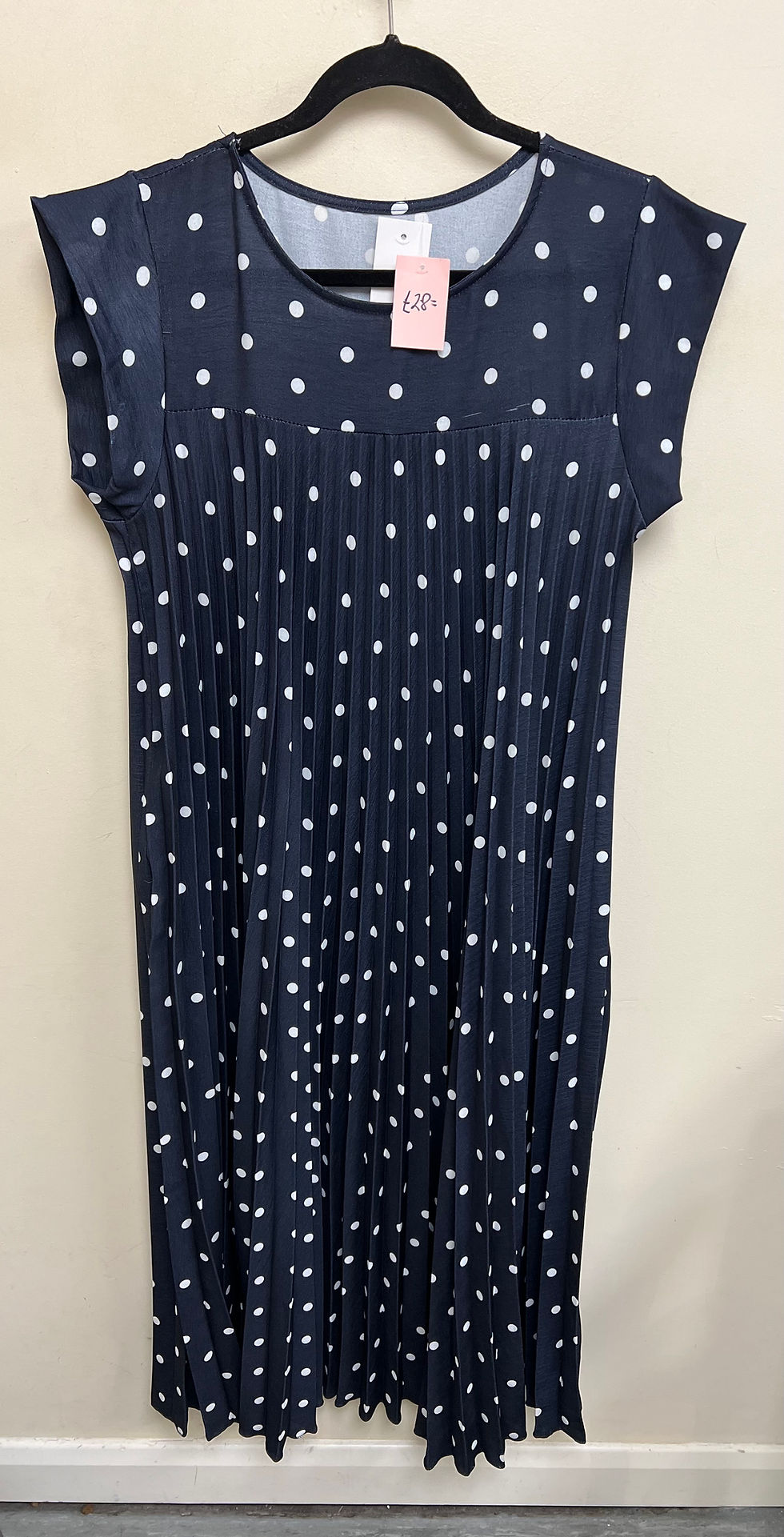 Thumbnail: Polka Dot Maxi Pleated Dress