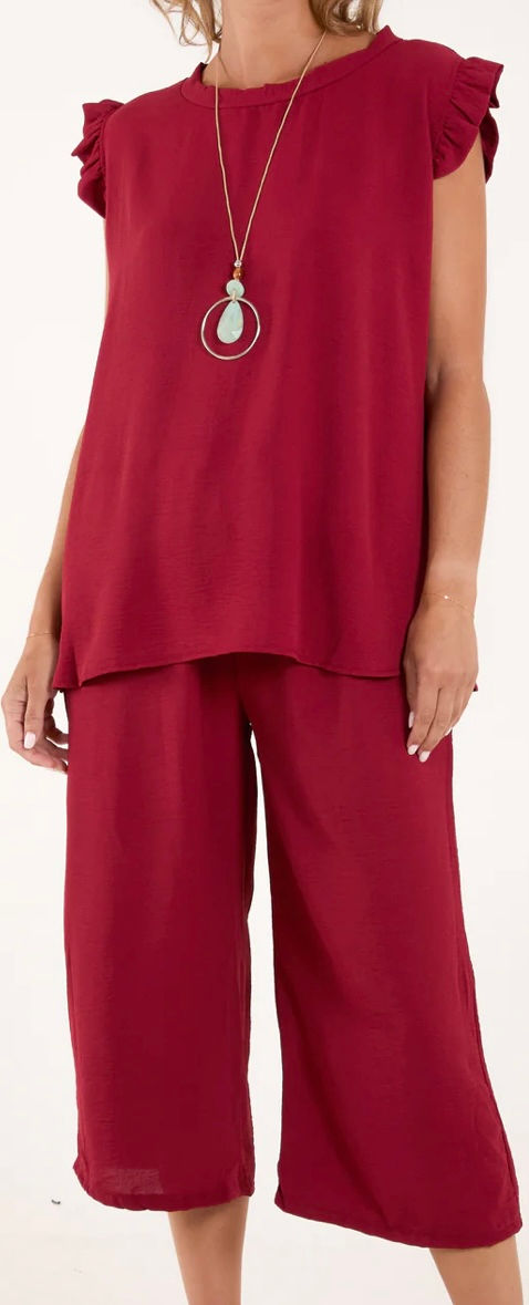 Thumbnail: 2 Piece Capri Trouser Set 
