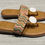 Thumbnail: Multicolour Woven Strap Toe Post Low Wedge Sandals
