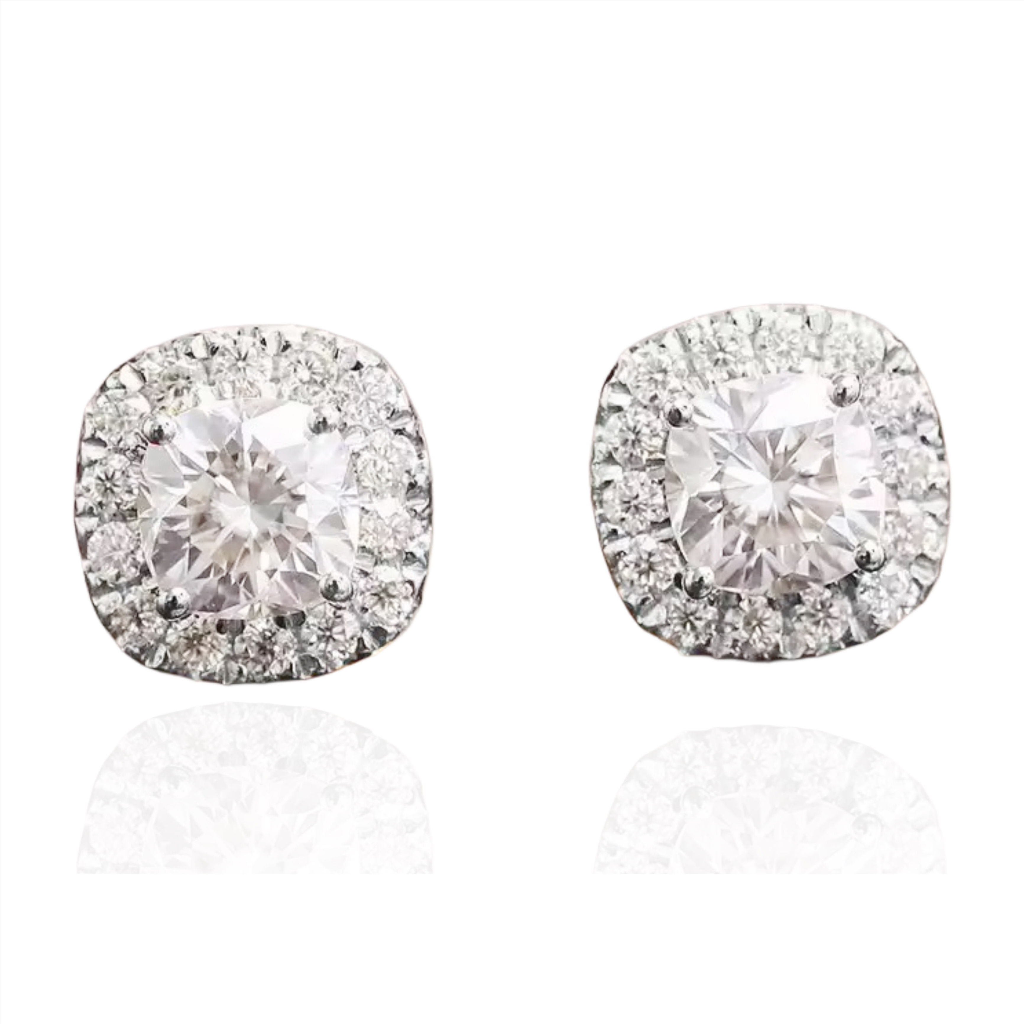 עגילי סטנד יהלום | כסף