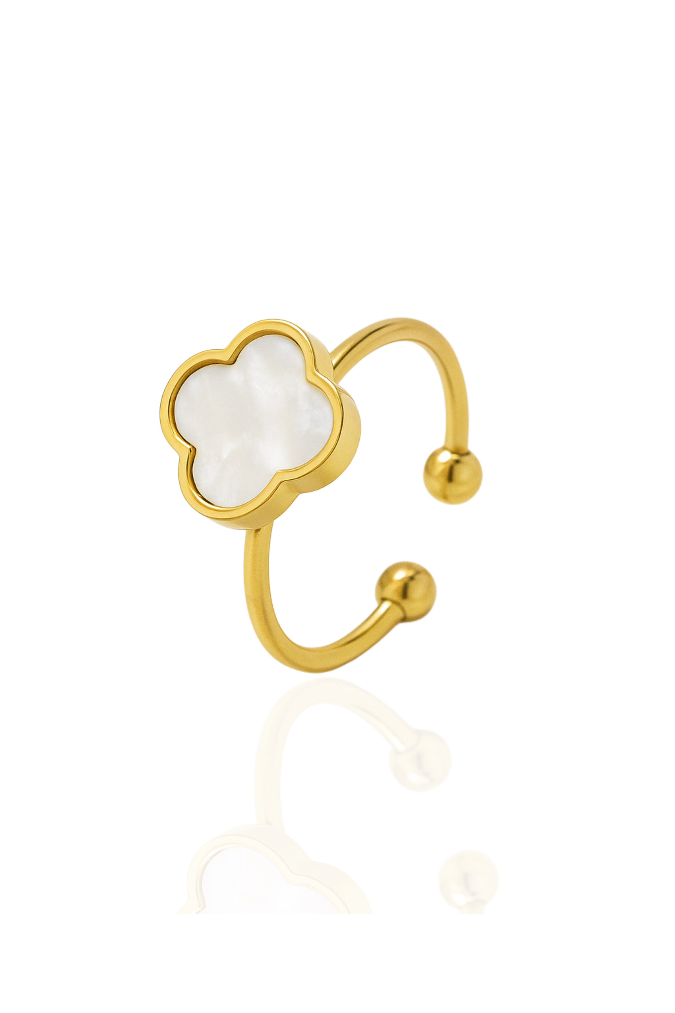 טבעת תלתן לבן