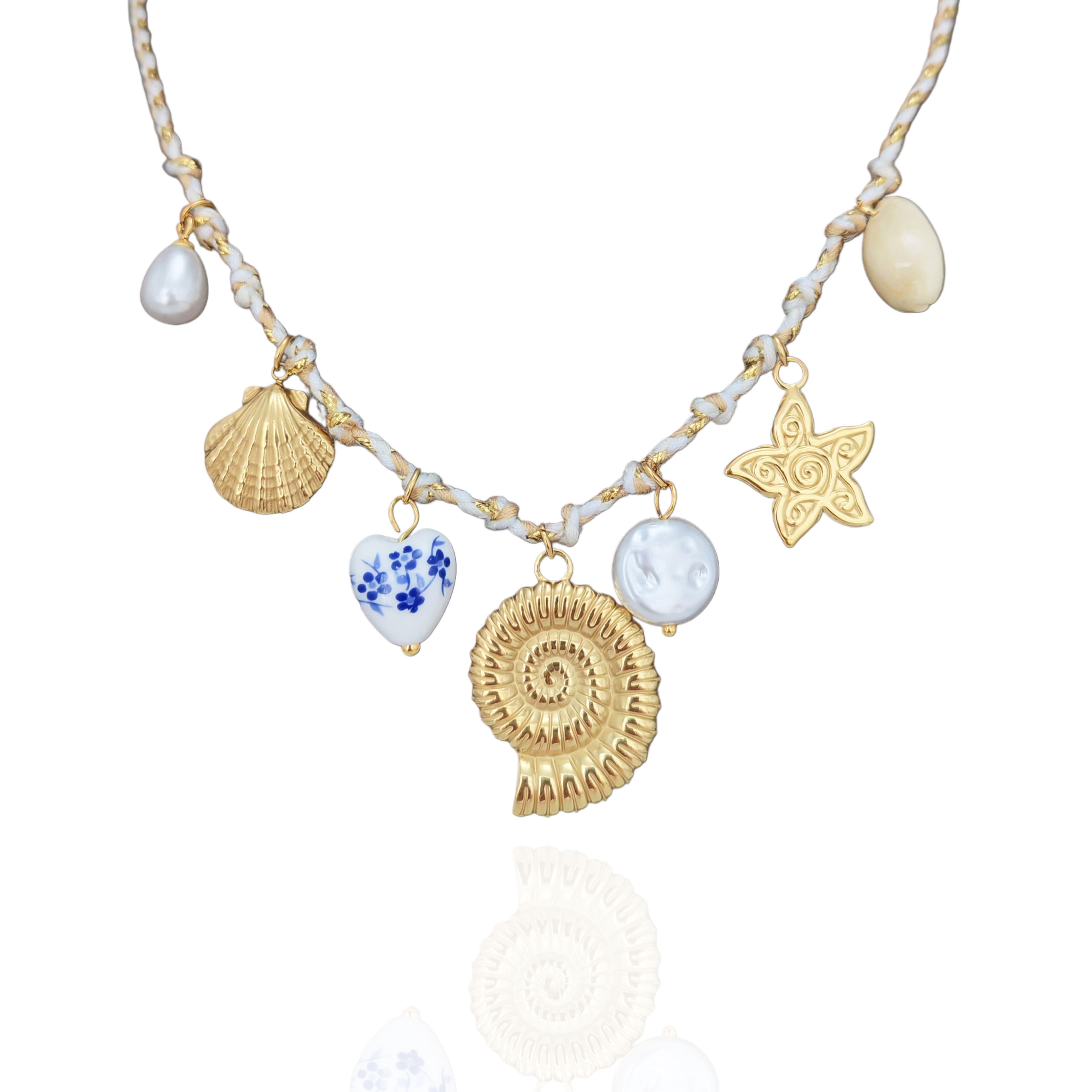 שרשרת צארמס חוף | זהב 