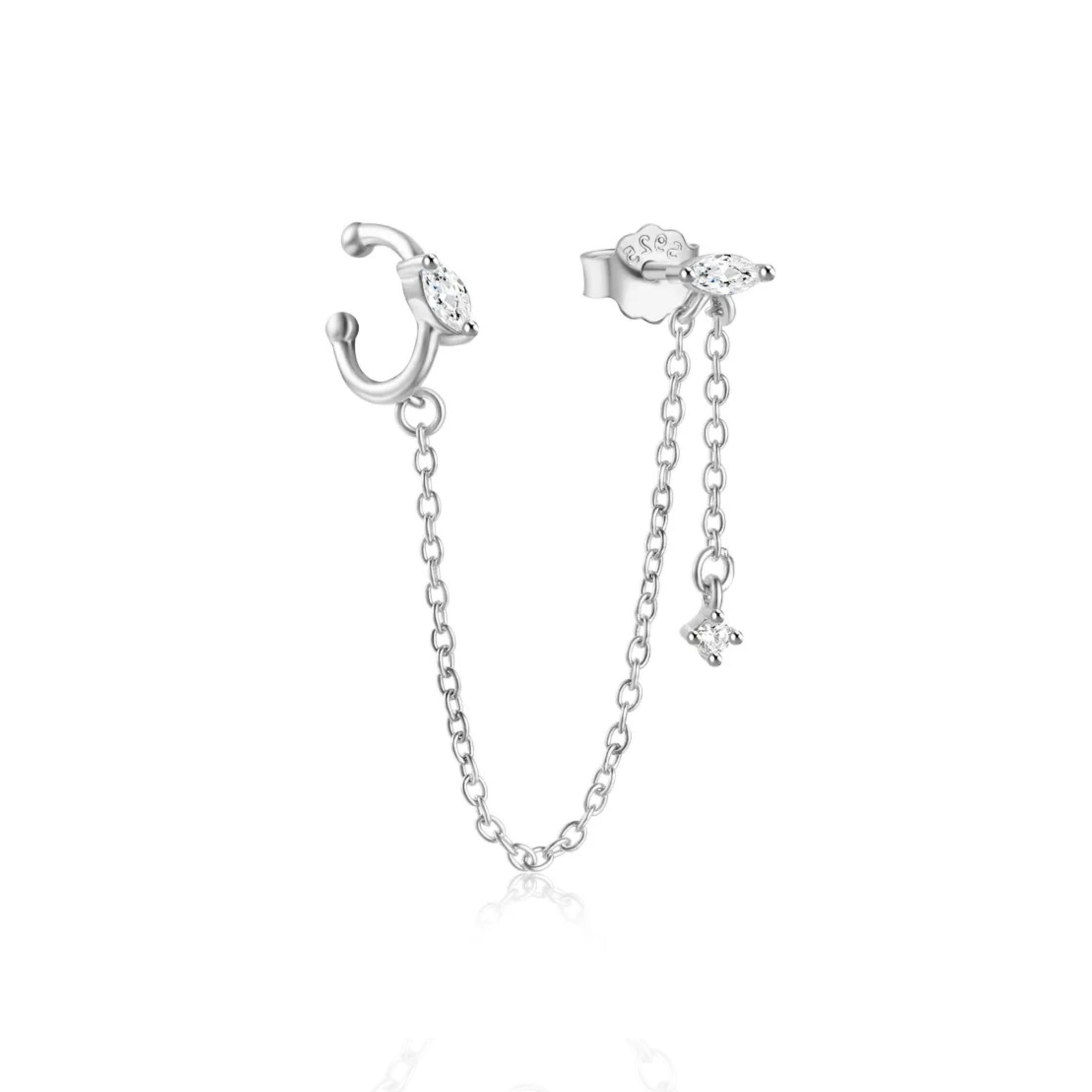 עגיל שני והליקס שרשרת | כסף