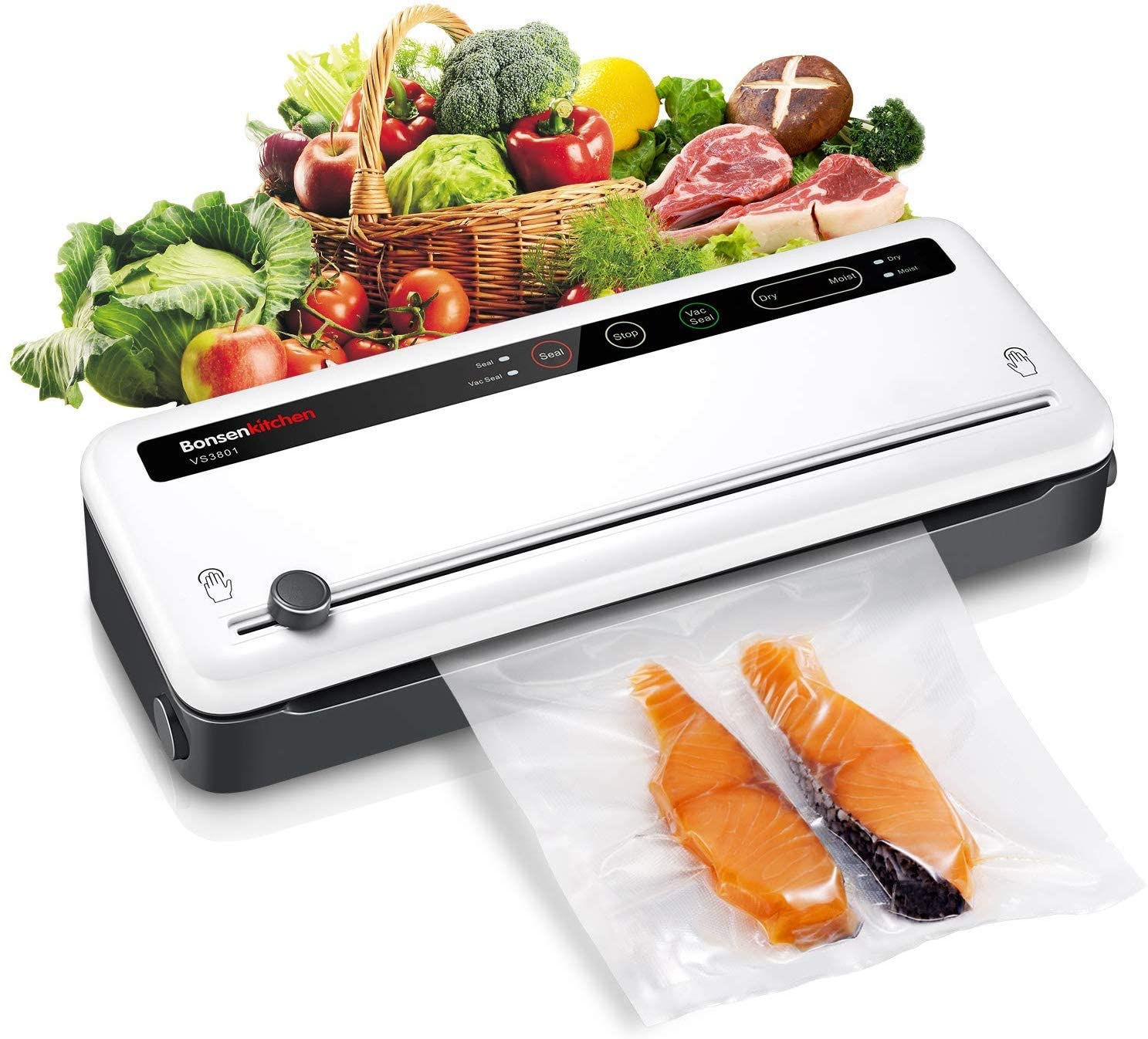 Bonsen kitchen Food Vacuum Sealer SET (INCULDE 3 ROLLS BAG) 食物抽真空機