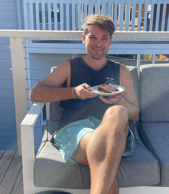 Birthday cake for breakfast!