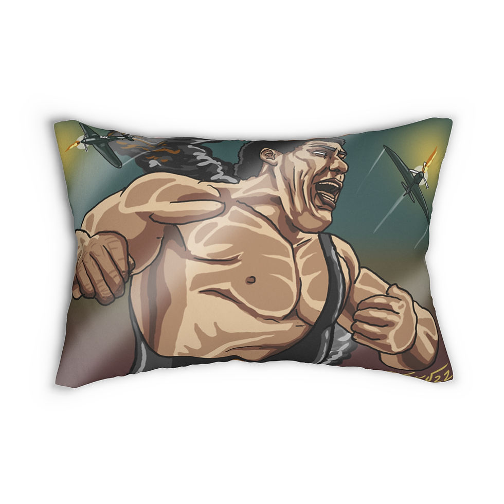 Titans Lumbar Pillow Tag Team & Hall of Fame Championship Art