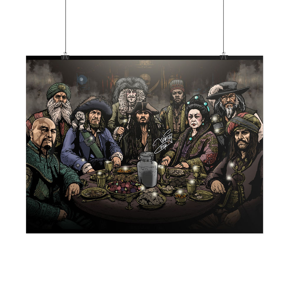 Thumbnail: Pirate Lords Rolled Poster — Vintage Treasure Map Tavern Art