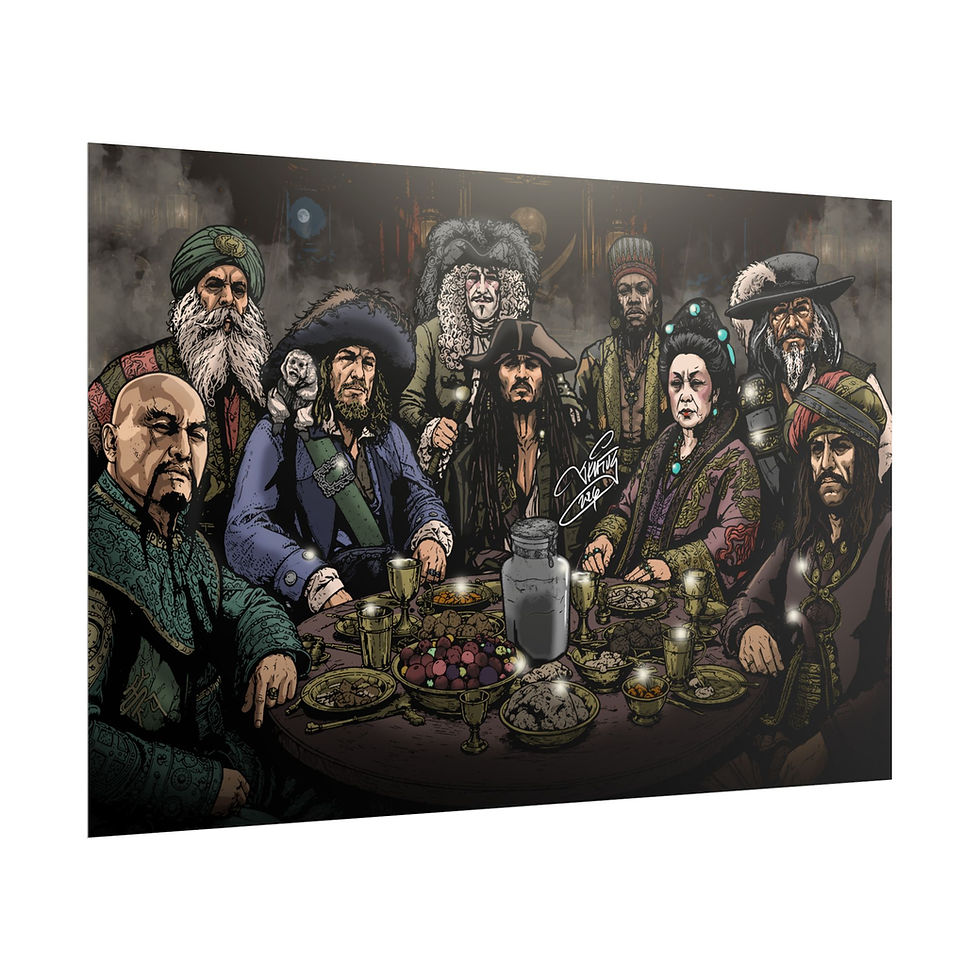 Thumbnail: Pirate Lords Rolled Poster — Vintage Treasure Map Tavern Art