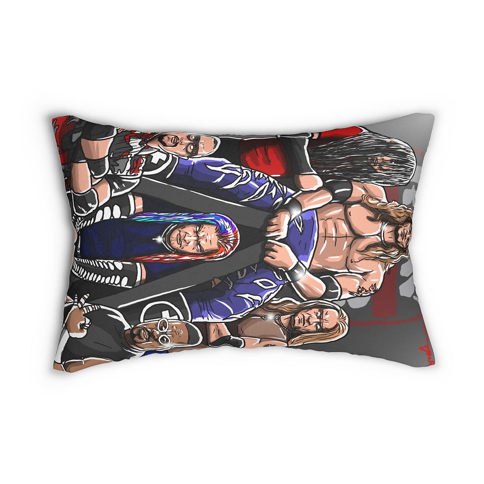 TLC Lumbar Pillow Tag Team & Hall of Fame Championship Art