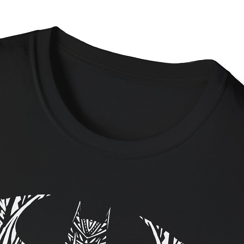 Thumbnail: Bat Skull Tatau Graphic T-Shirt, Unisex Softstyle Tee, Streetwear, Casual Wear