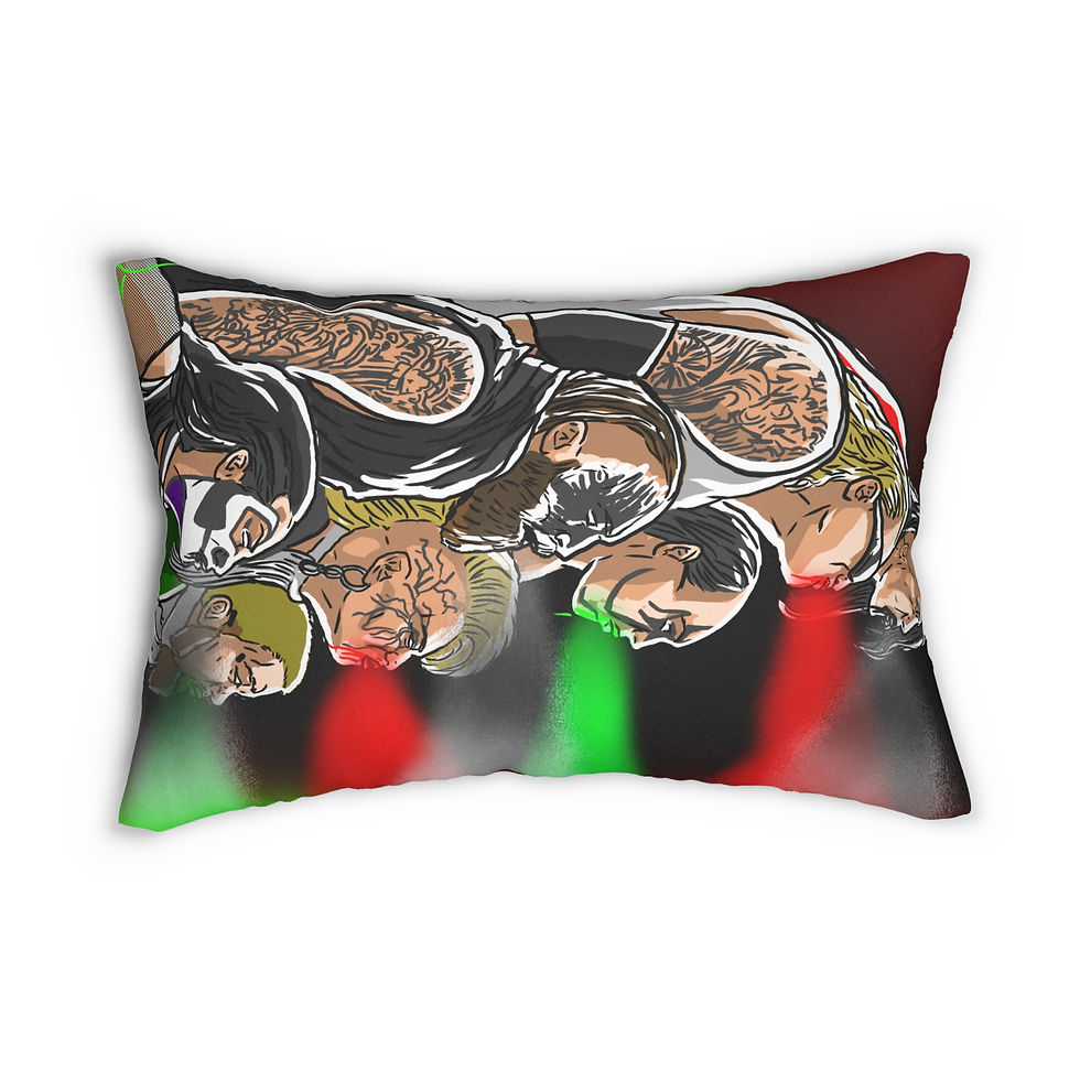 Mist Lumbar Pillow Tag Team & Hall of Fame Championship Art