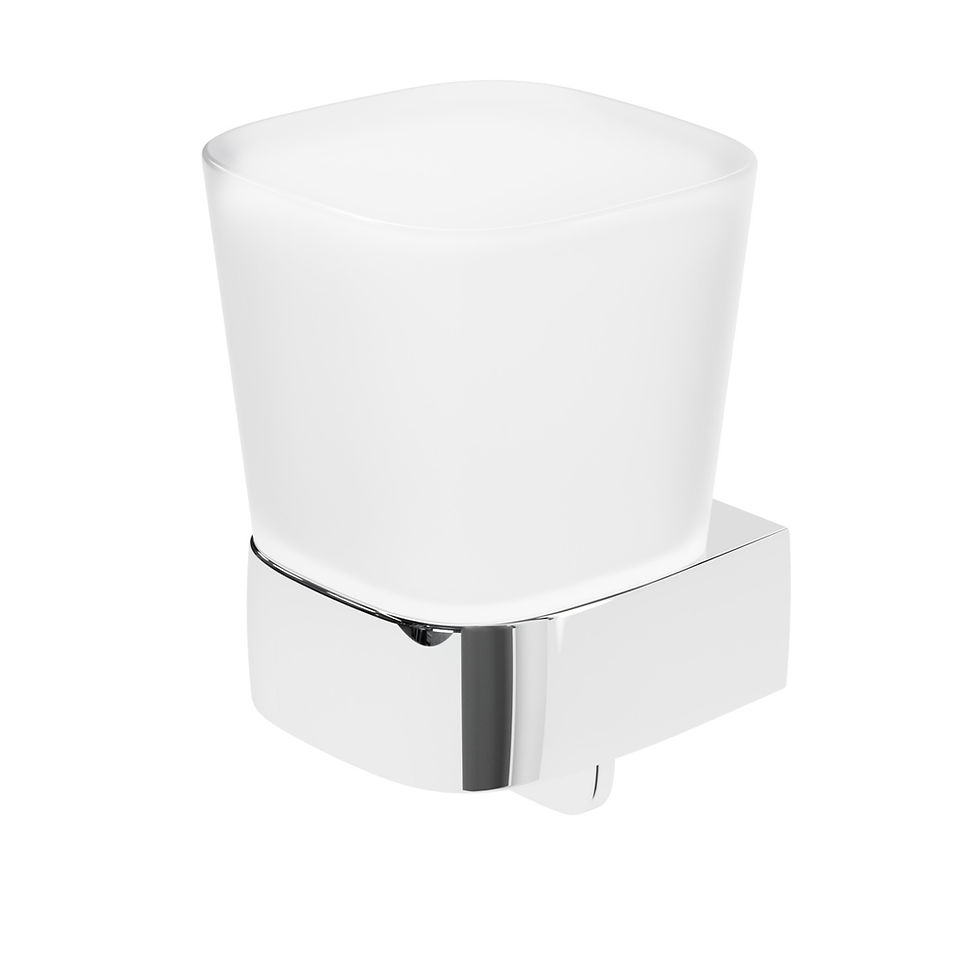 Miniaturbild: Flüssigseifenspender vogue V5 mit Glas Bedienung von unten verchromt VIGOUR