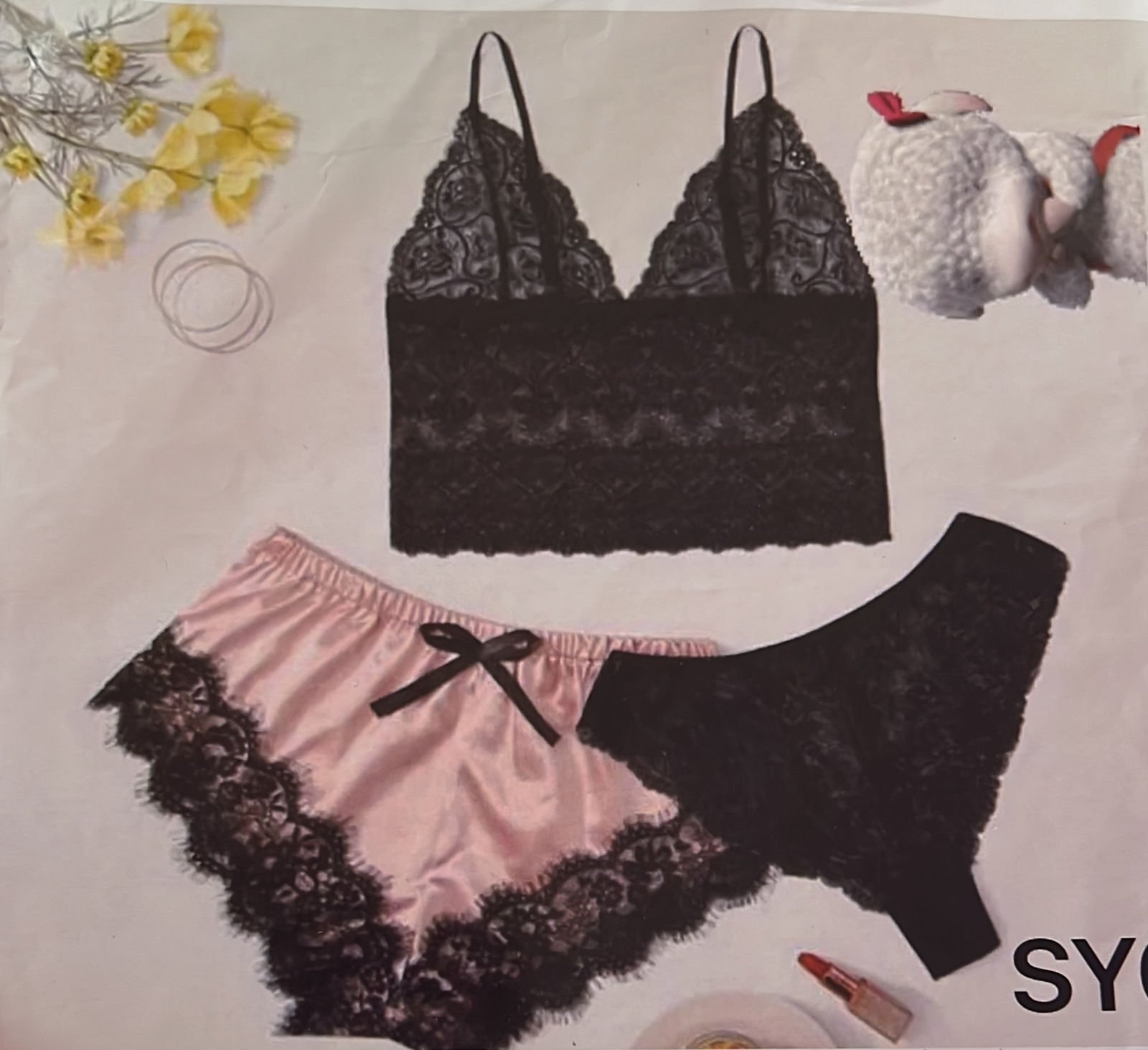 PIJAMA SEXY 3 PIEZAS