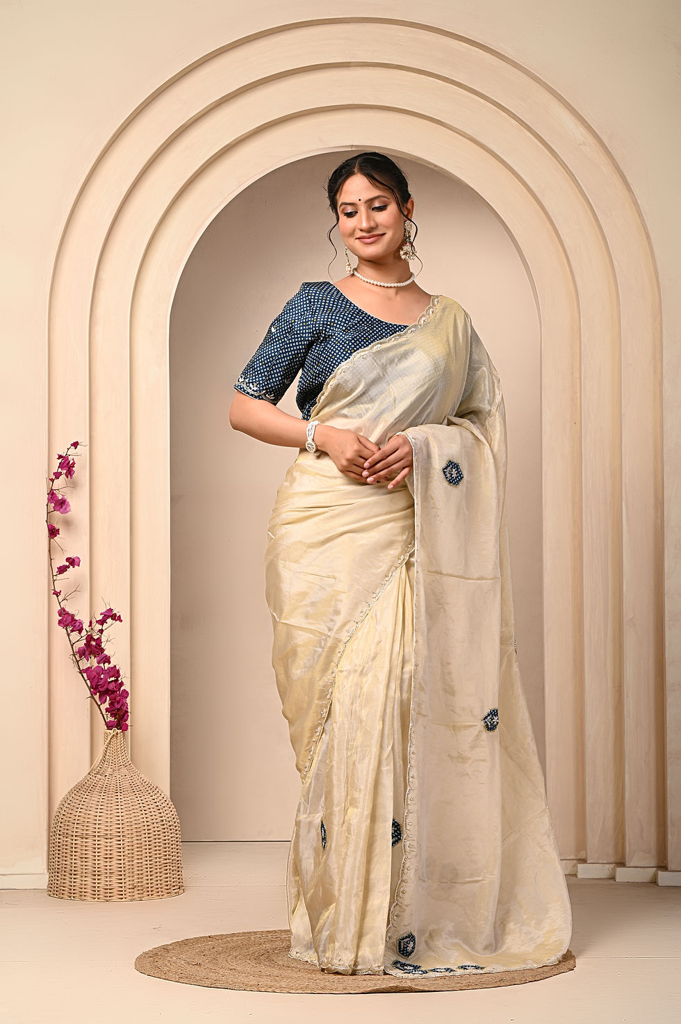 Thumbnail: Tissue silk saree 