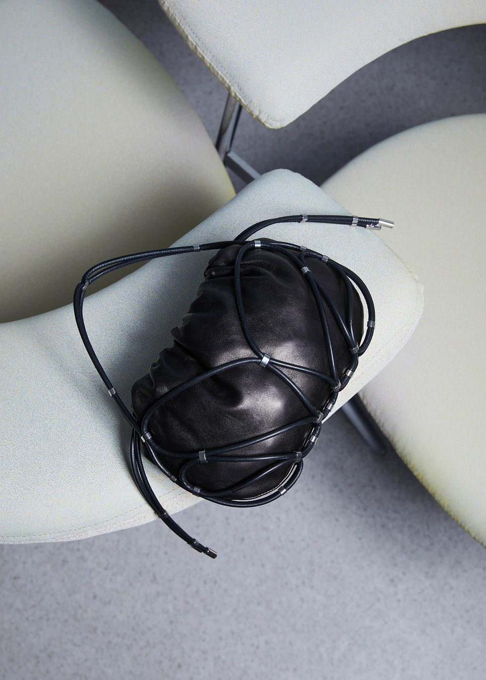 Mini kabelka SERPENTINE, černá+stříbrná