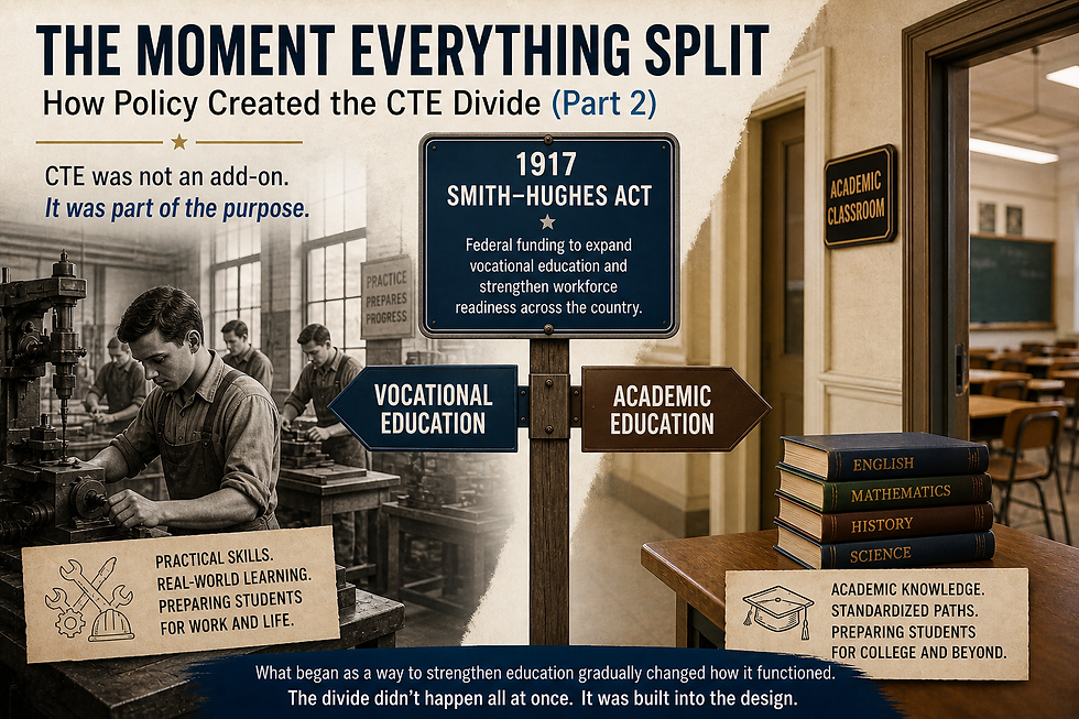 The Moment Everything Split: How Policy Created the CTE Divide (Part 2)