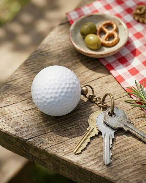 Golf Ball Key Ring from The Flying Fox at Claydon Estate in Buckinghamshire