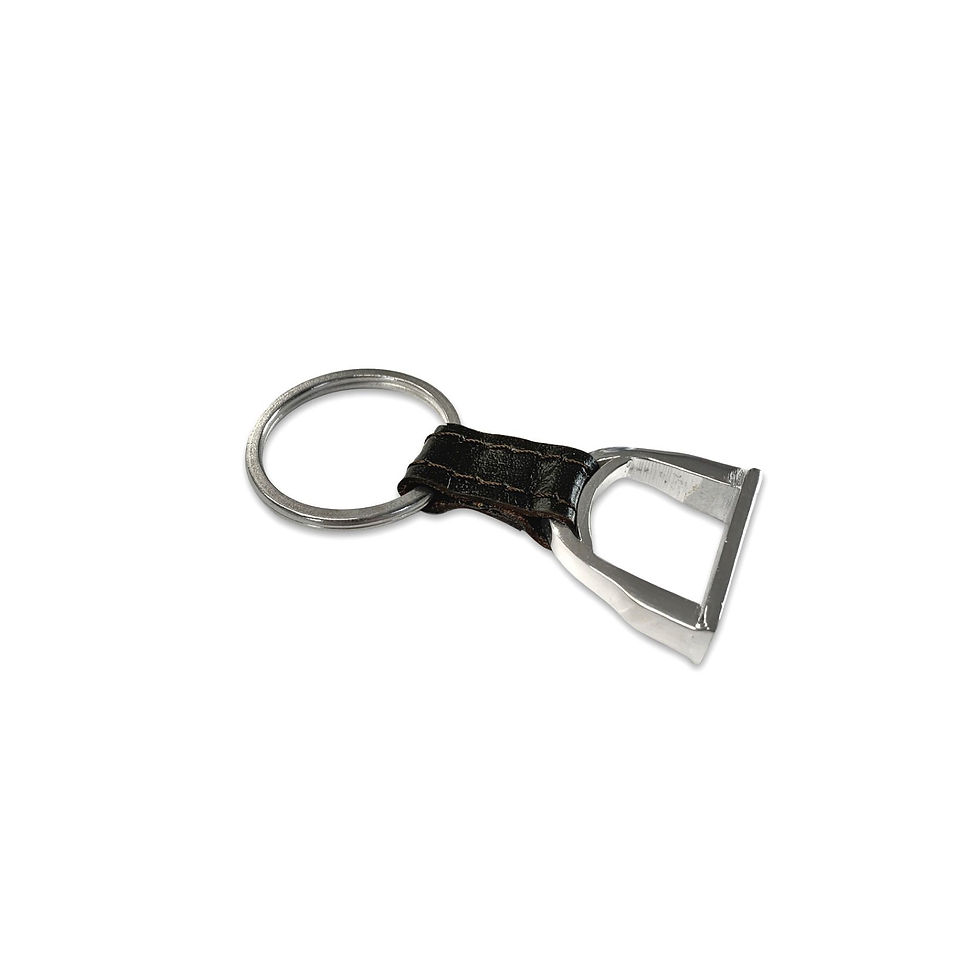 Silver Stirrup Keyring Culinary Concepts The Flying Fox Claydon Estate Buckinghamshire Perfect Gift