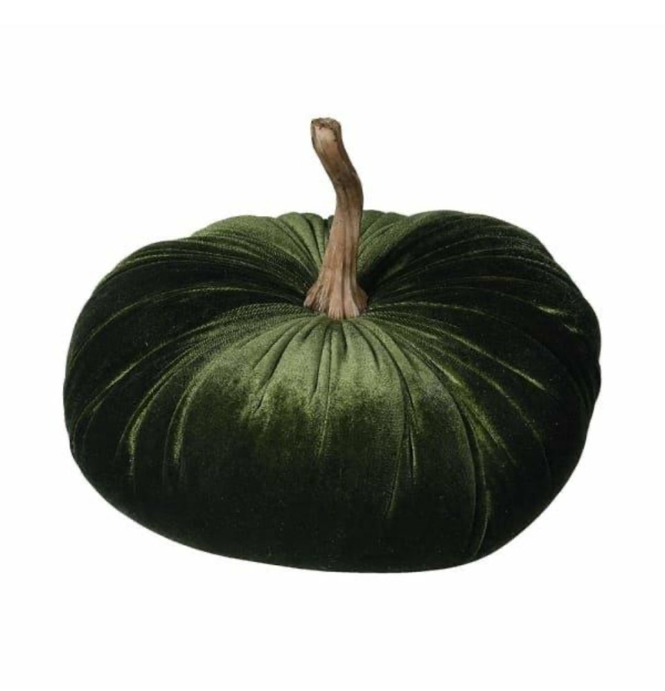 Thumbnail: Large Velvet Pumpkin  - Moss - Country Home Decor, Country Living Gifts, The Flying Fox Home Interiors and gifts
