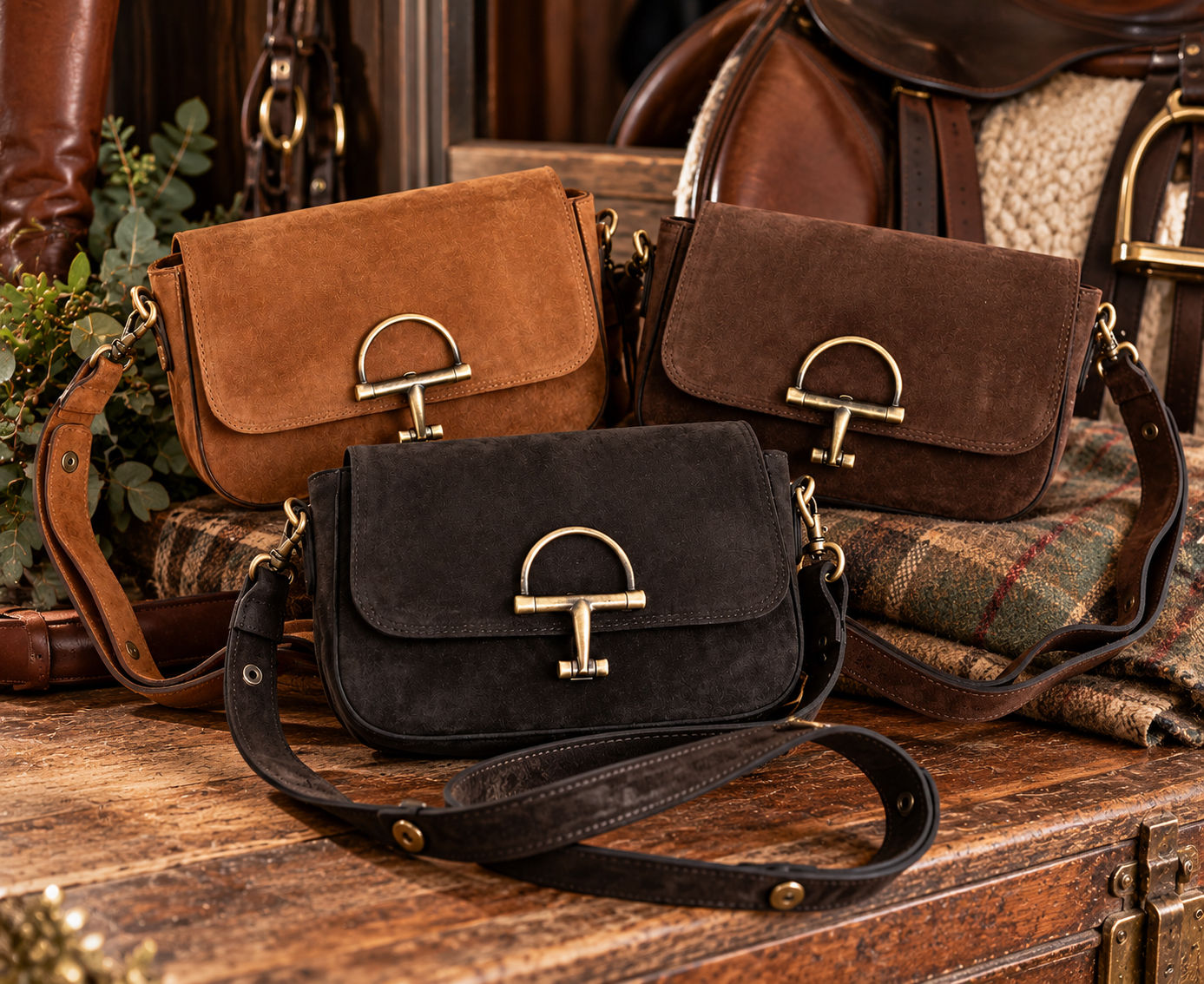 Italian Suede Handbag The Flying Fox Buckinghamshire