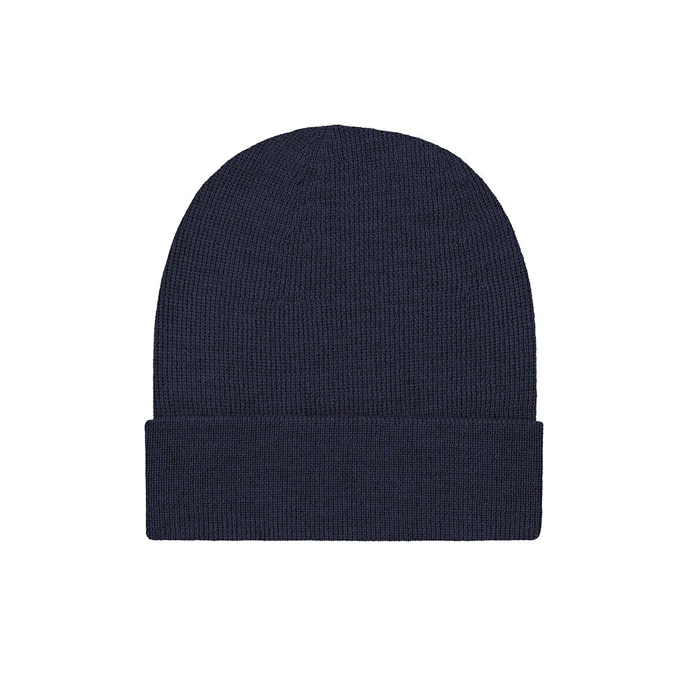 Paul James Merino Wool Beanie Hat Navy