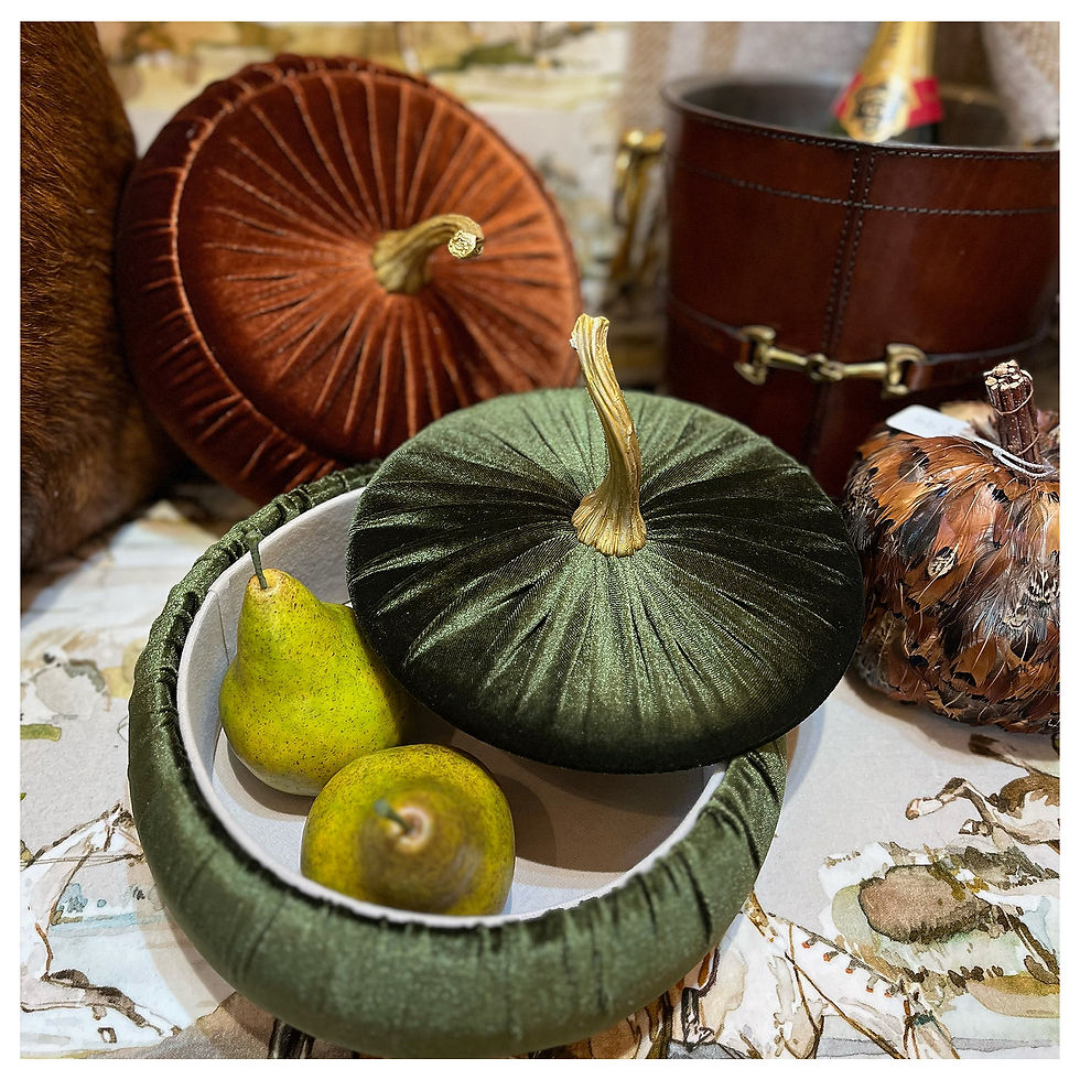 Pumpkins and velvet time for cosy season gifting