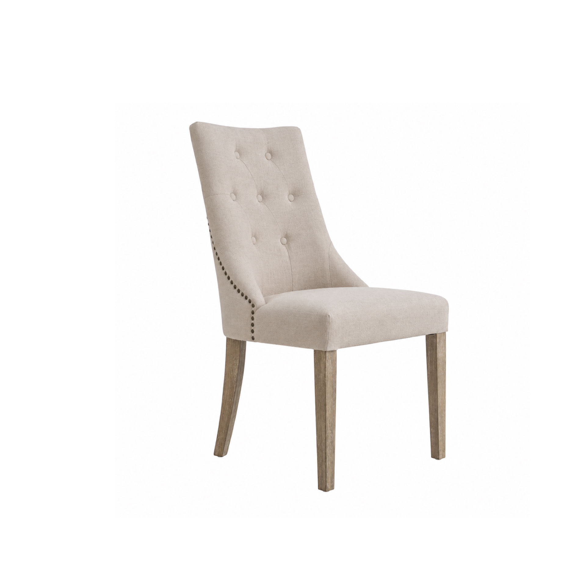 Linen and Oak Upholstered Dining Chair Set of Four The Flying Fox Buckinghamshire Luxury Decor for Country Homes