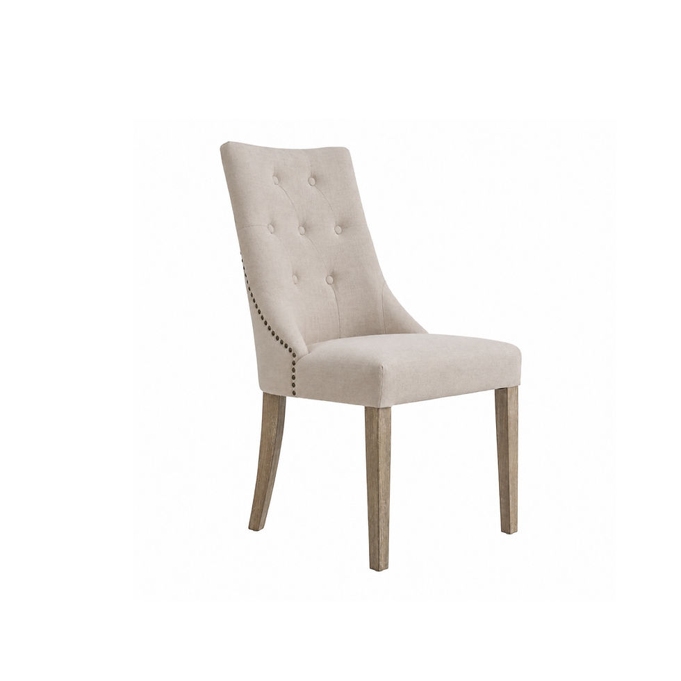 Linen and Oak Upholstered Dining Chair Set of Four The Flying Fox Buckinghamshire Luxury Decor for Country Homes