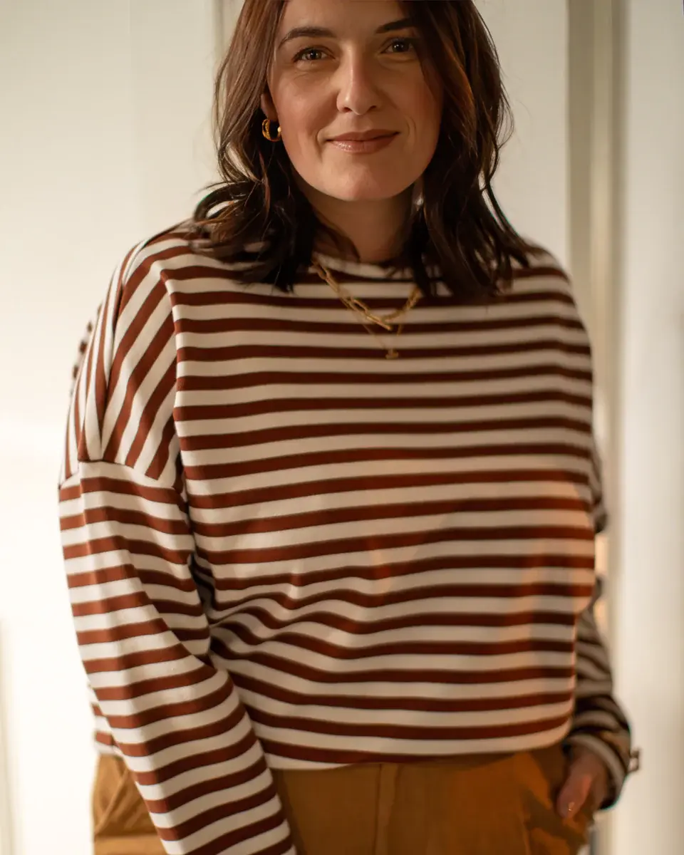 The Flying Fox Country Fashion. Country Wear, Luxurious Country Clothing and Accessories Chalk UK Rebecca Stripe Tobacco