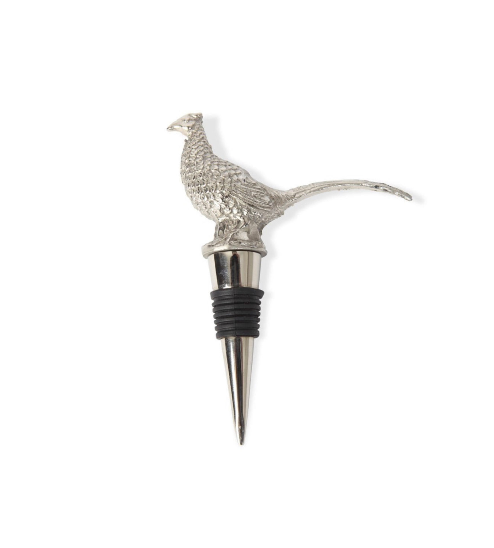 Pheasant Bottle Stop Silver Plated The Flying Fox Claydon Estate Buckinghamshire