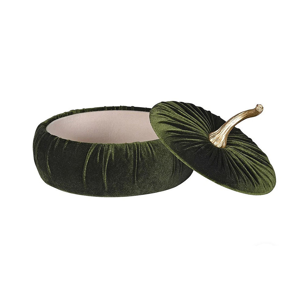 Thumbnail: Velvet Pumpkin Box - Moss - Country Home Decor, Country Living Gifts, The Flying Fox Home Interiors and gifts, Claydon Estate