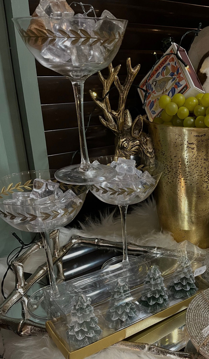 Thumbnail: Gold Leaf Martini / Champagne Glasses