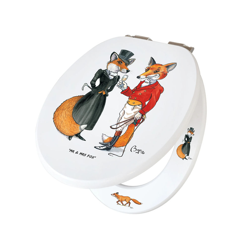 Mr & Mrs Fox - Bryn Parry - Toilet Seat.
