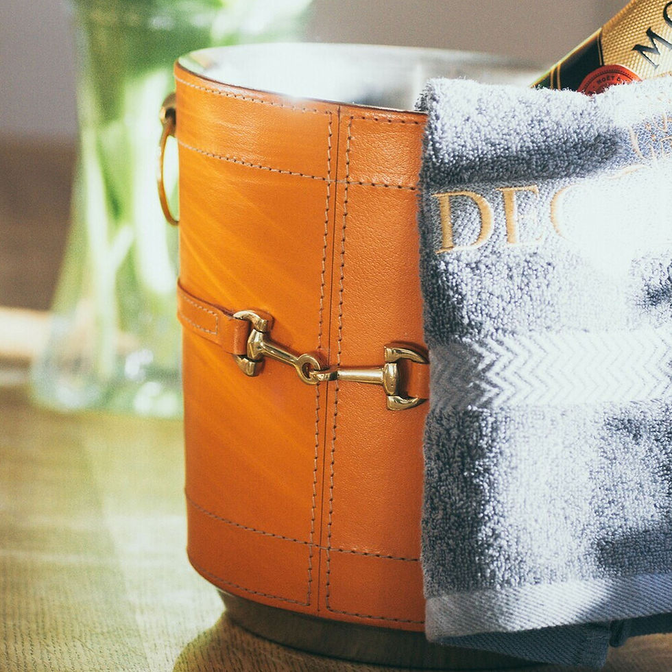 Thumbnail: Leather Equestrian Champagne Bucket